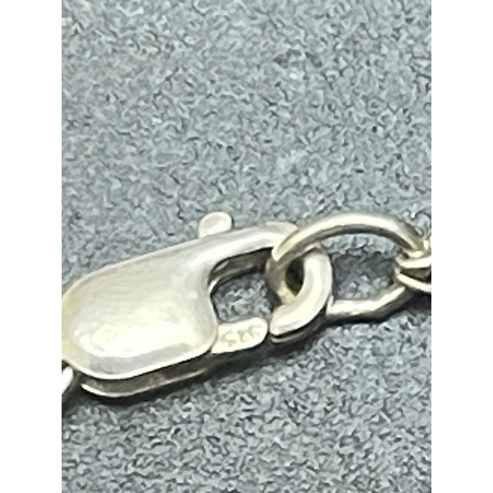 Baroni 925 Sterling Silver Heart Locket Necklace Floral 7.82g 16" Chain - Picture 11 of 12